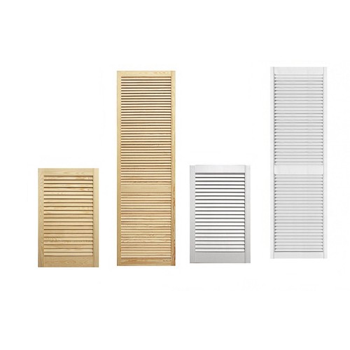 Wooden louvred front - wooden, door