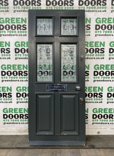 Decorative glass front door - front,