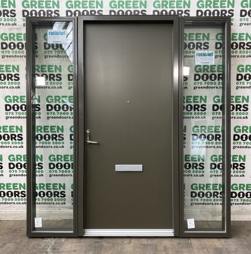 Front door with sidelights - front,