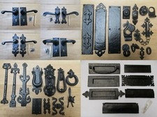 BLACK CAST IRON Door furniture