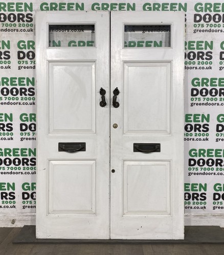 Hardwood double front doors - double,