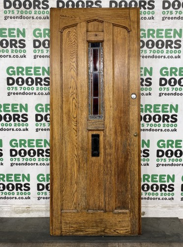 Stained glass front door solid - stained,